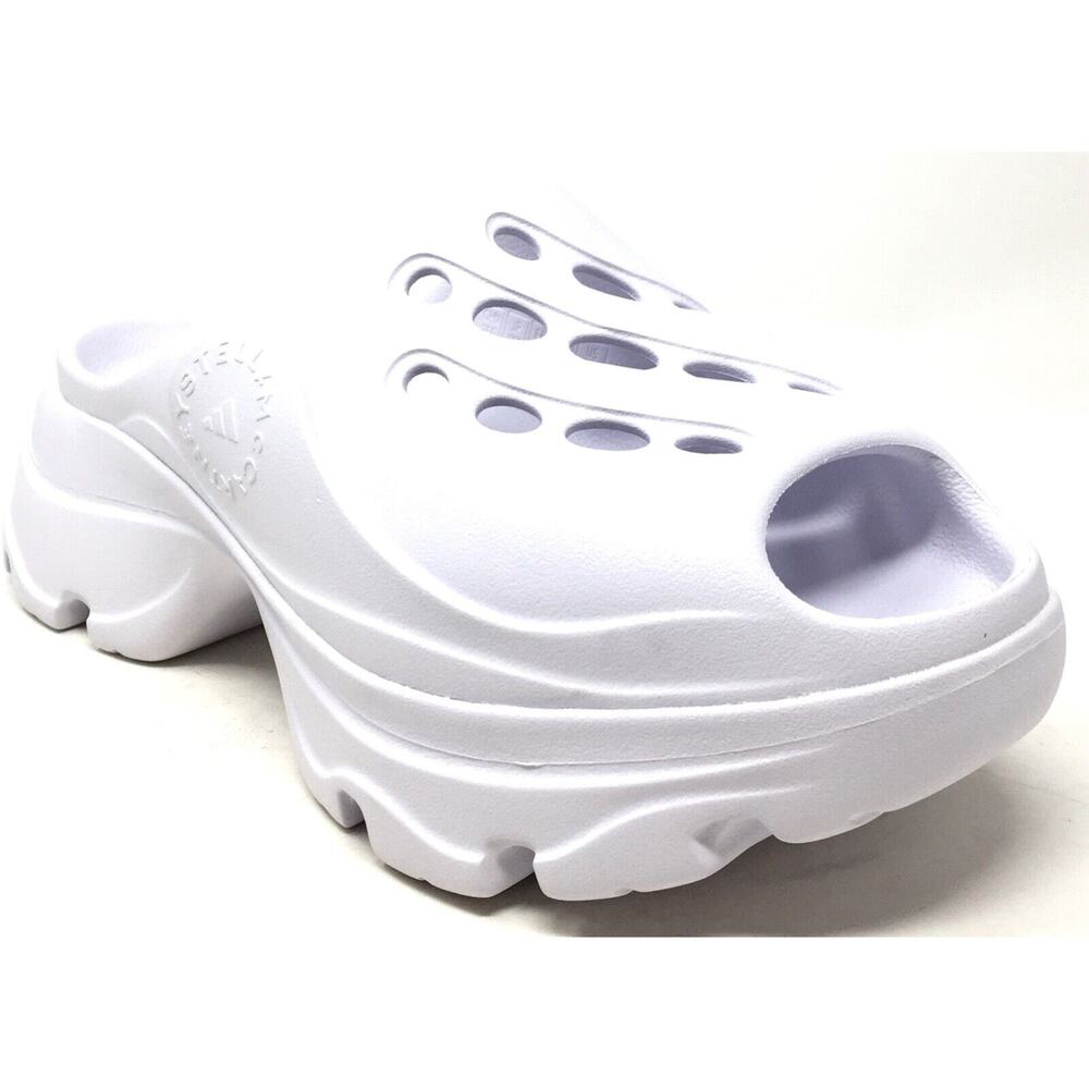 Adidas By Stella McCartney ASMC White Sporty Mule Clogs Flat Chunky Heel Shoes
